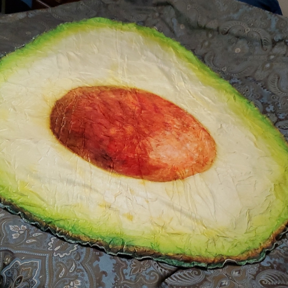 Avacado Shaped Throw/ Blanket